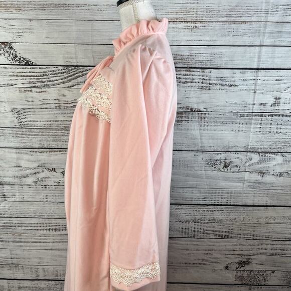 Vintage Apostrophe Guilford Sears Nightgrown Dress size Medium 12-14 Pink Lace - Picture 10 of 13